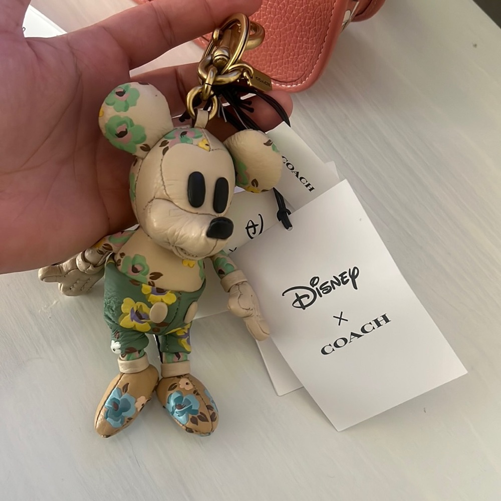 Disney Coach keychain charm floral